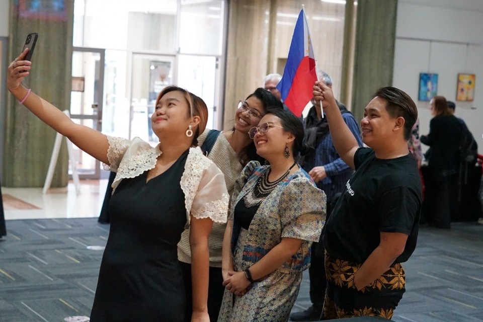 YSEALI fellows take a selfie during a meet-and-greet session in the University Center on the ASU Downtown Phoenix campus in February.