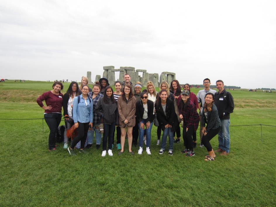photo of students at Stonehenge