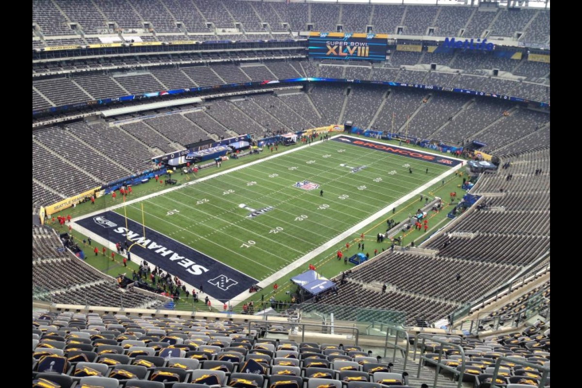 super bowl field painting