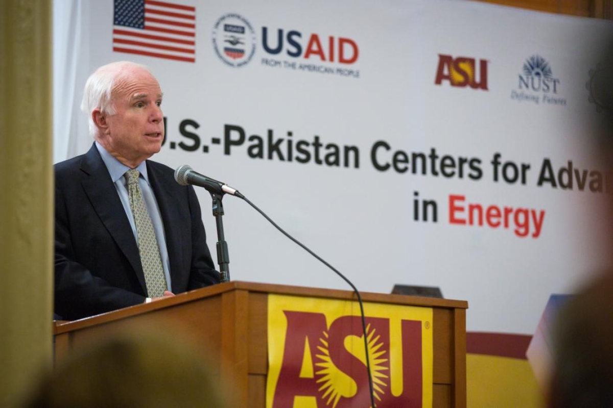 Sen. John McCain at an energy conference at ASU