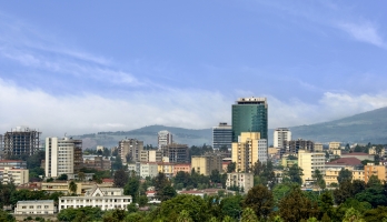 Skyline of Addis Ababa, Ethiopia.
