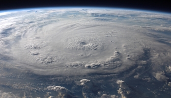 Hurricane seen on Earth from space