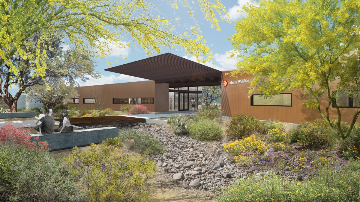 schematic of Liberty Wildlife Foundation's new facility entrance