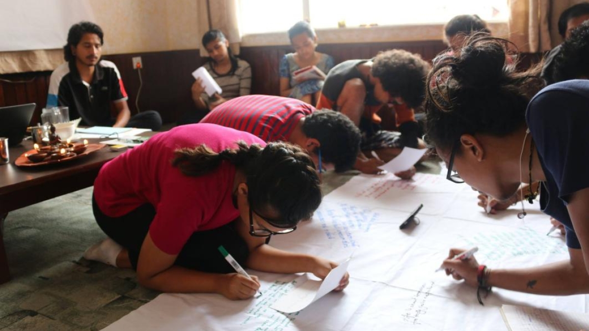 Nepalese Participants Making Poetry