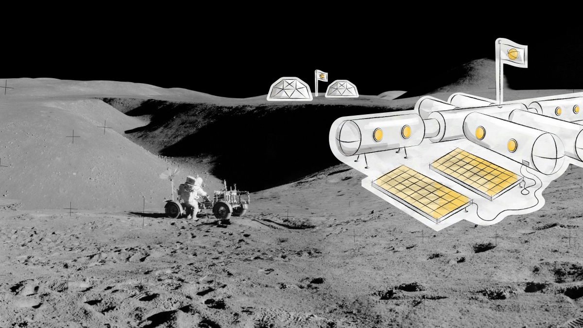 illustration of lunar settlement