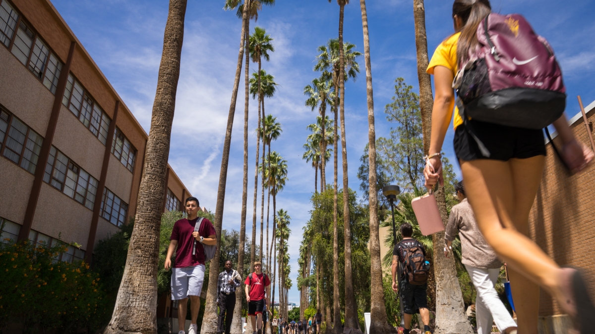 ASU&#039;s Palm Walk Students Arizona State University