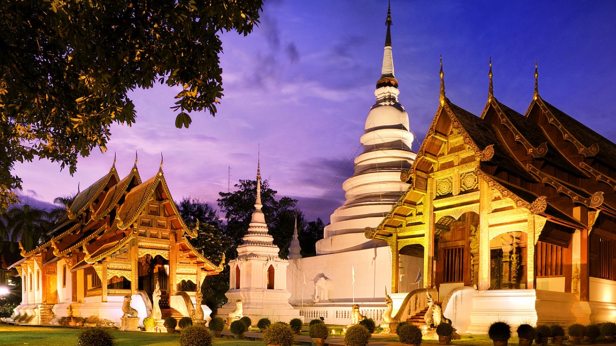 The Phra Singh Temple in Chiang Mai, Thailand