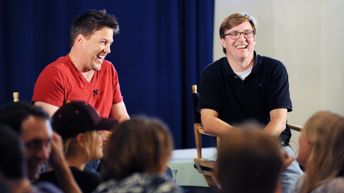 Actor Lochlyn Munro and ASU film production instructor Chris LaMont