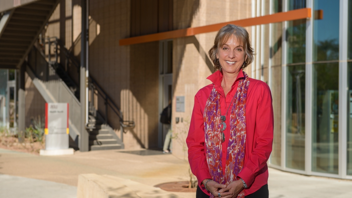 A photograph of Teri Pipe, ASU&#039;s first Chief WellBeing Officer