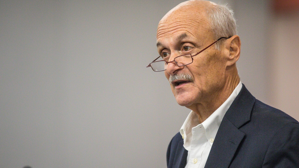 Former Secretary of Homeland Security Michael Chertoff speaks at an ASU event about privacy and security