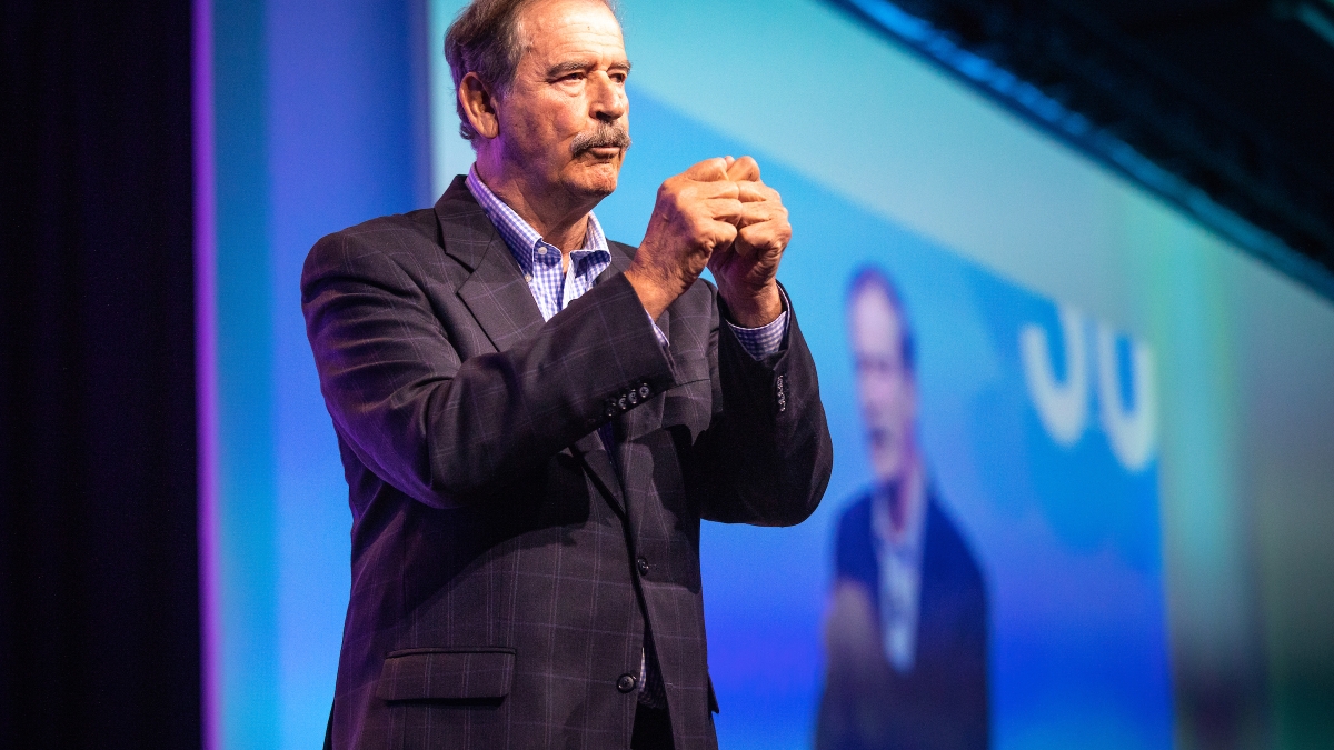 Former Mexico President Vicente Fox speaks at the ASU GSV Summit