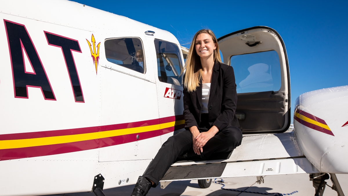 ASU aviation grad Carlee Cramer May 2019