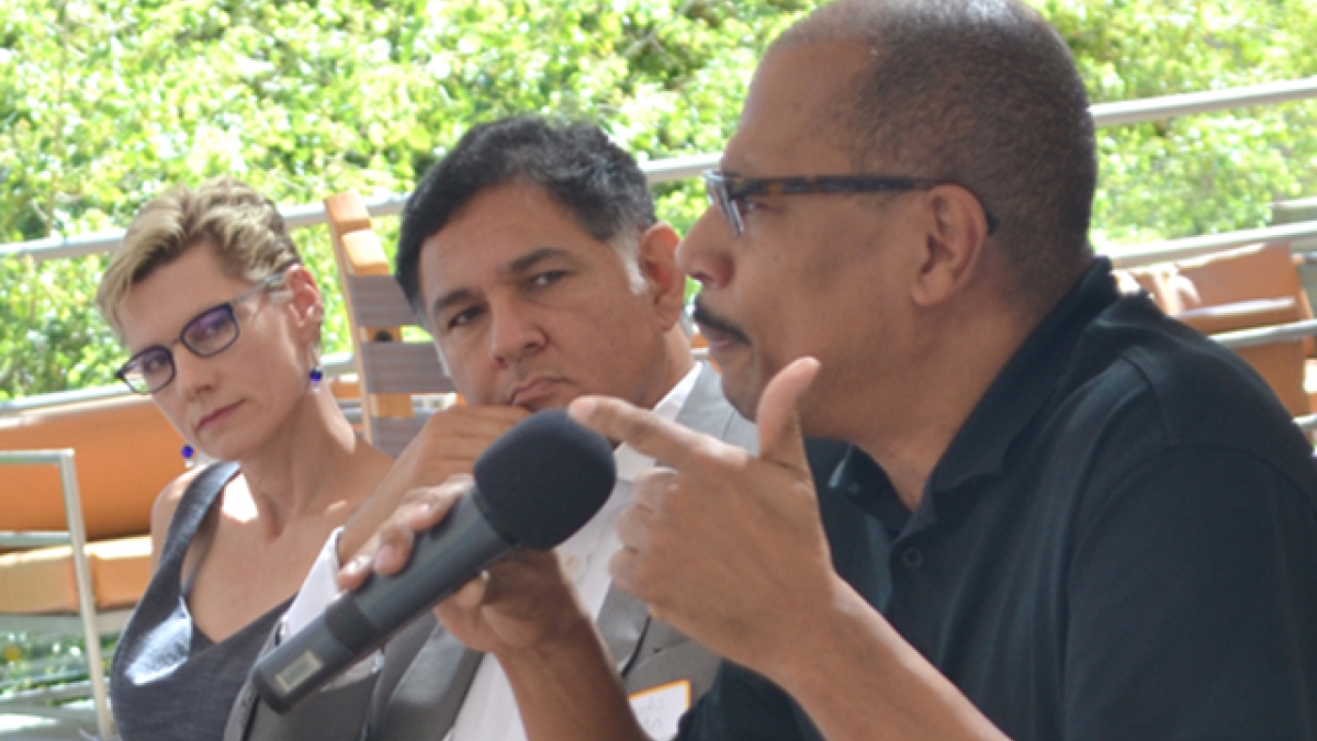 ASU faculty Terry Alford, Eduardo Pagan and Marlene Tromp