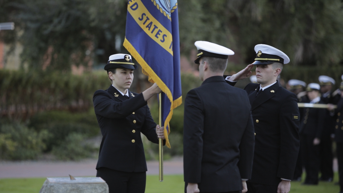 ROTC change of command ceremony
