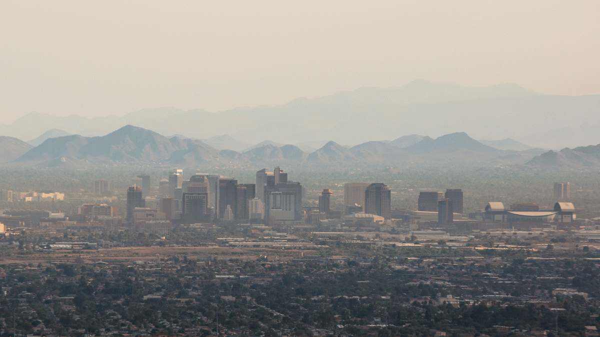 Phoenix skyline with mountains