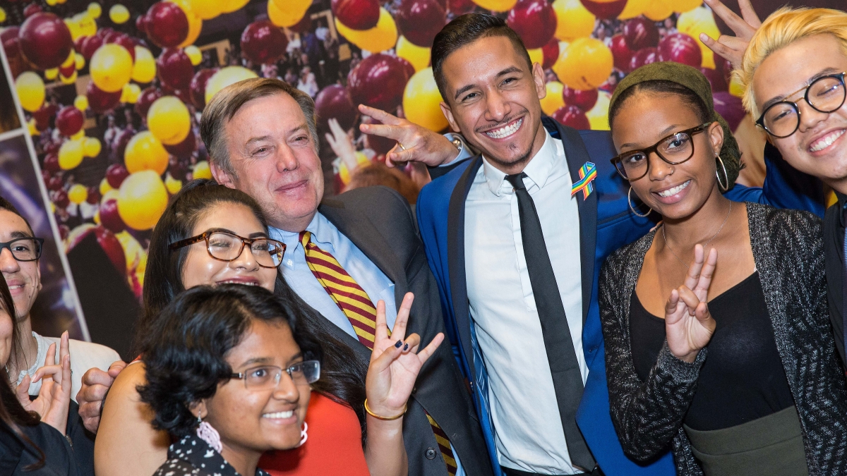 group of people smiling