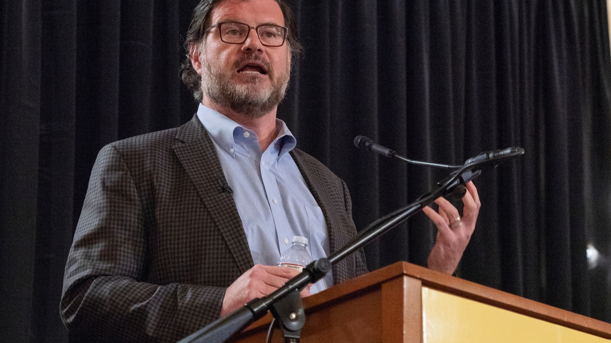 National Review Senior Editor Jonah Goldberg speaks at an ASU lecture