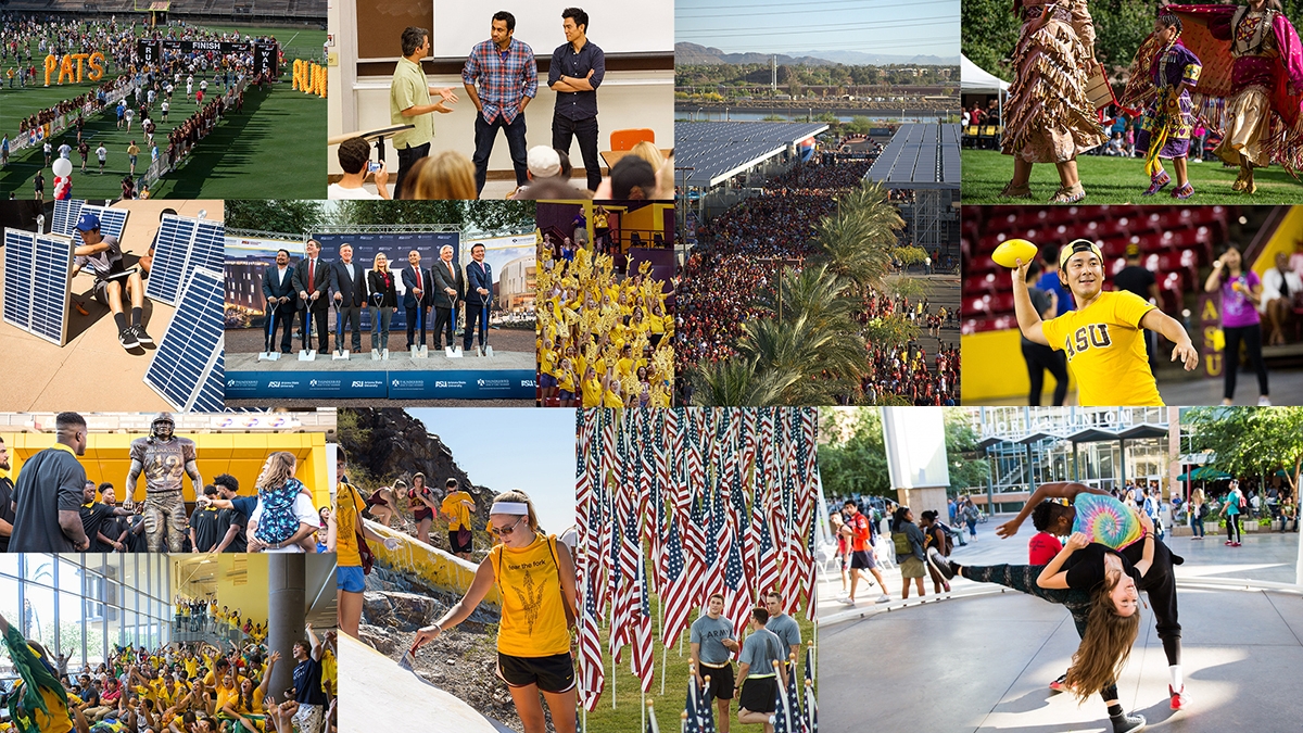 collage of photos at ASU over the last 10 years