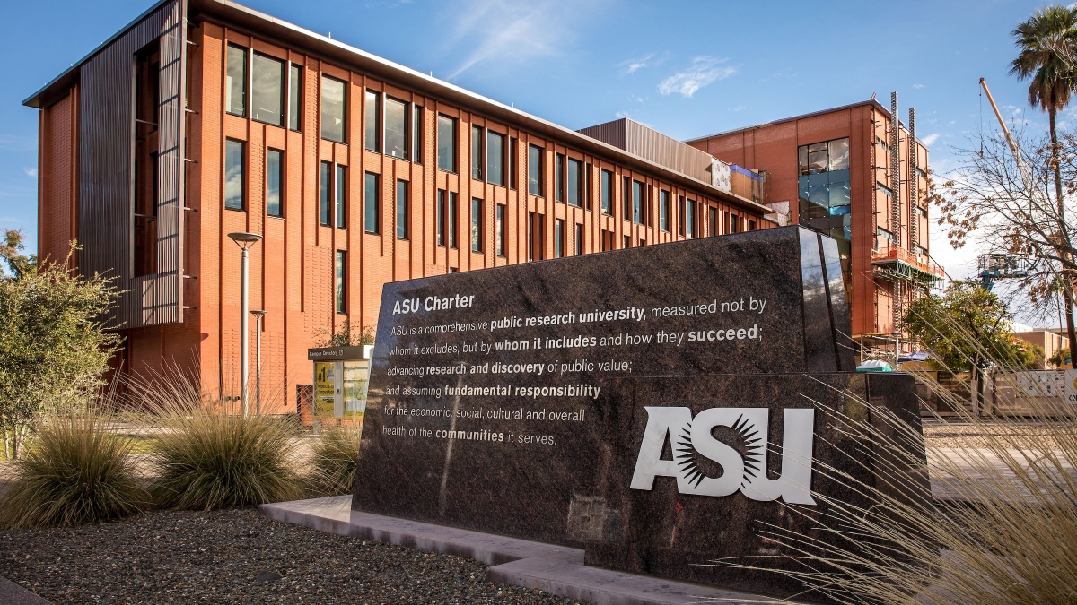 ASU Charter sign on Tempe campus