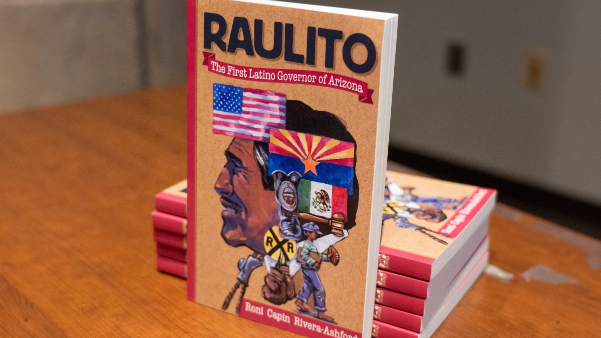 Cover of the book, “Raulito: The First Latino Governor of Arizona/El primer gobernador latino de Arizona."