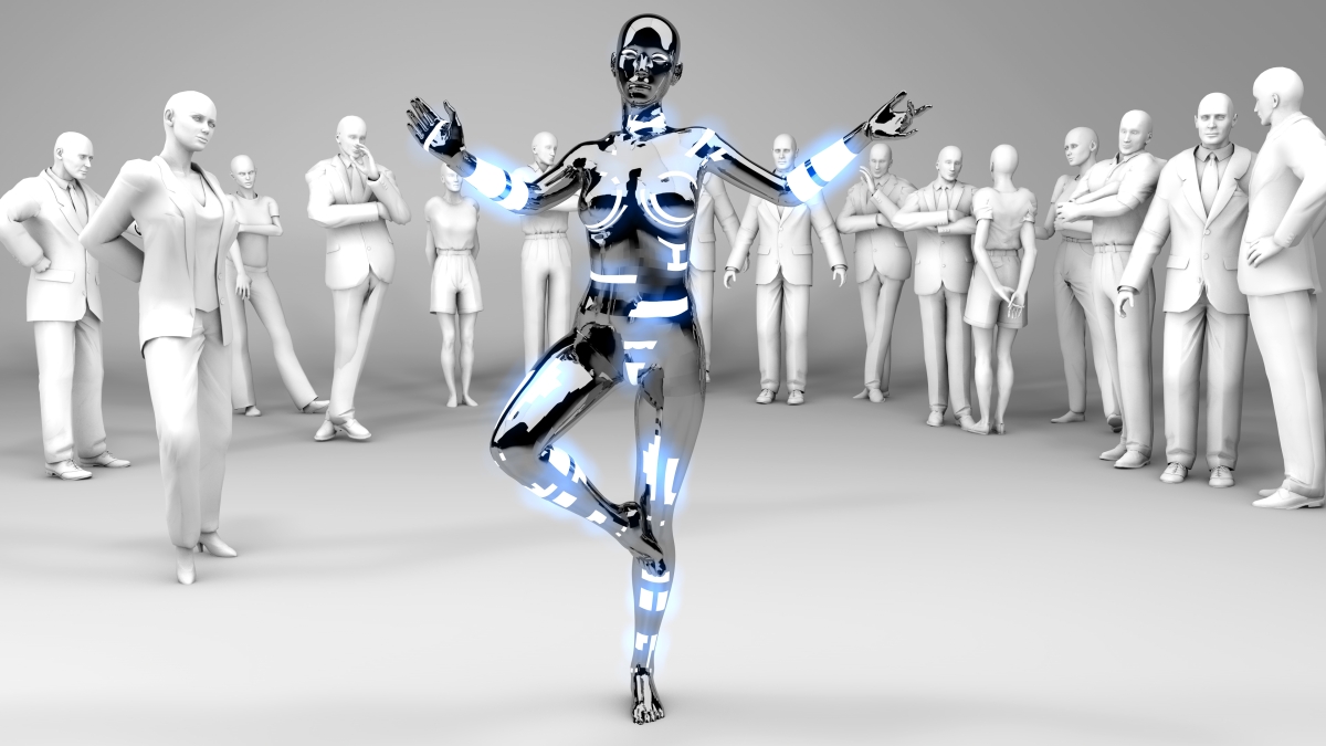Robots dancing.