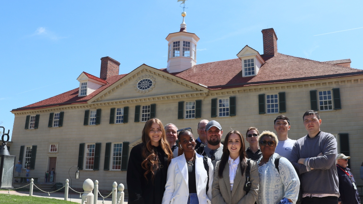 Group of 2023 Policy Design Studio participants at Mount Vernon.