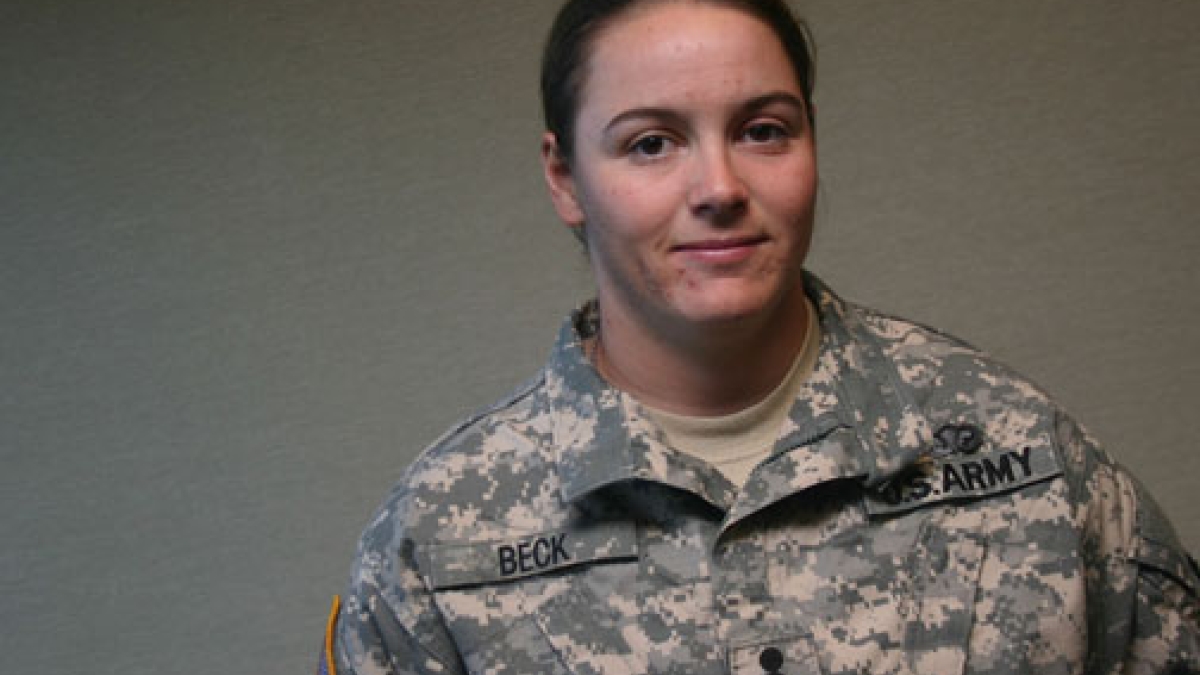 young woman in Army uniform