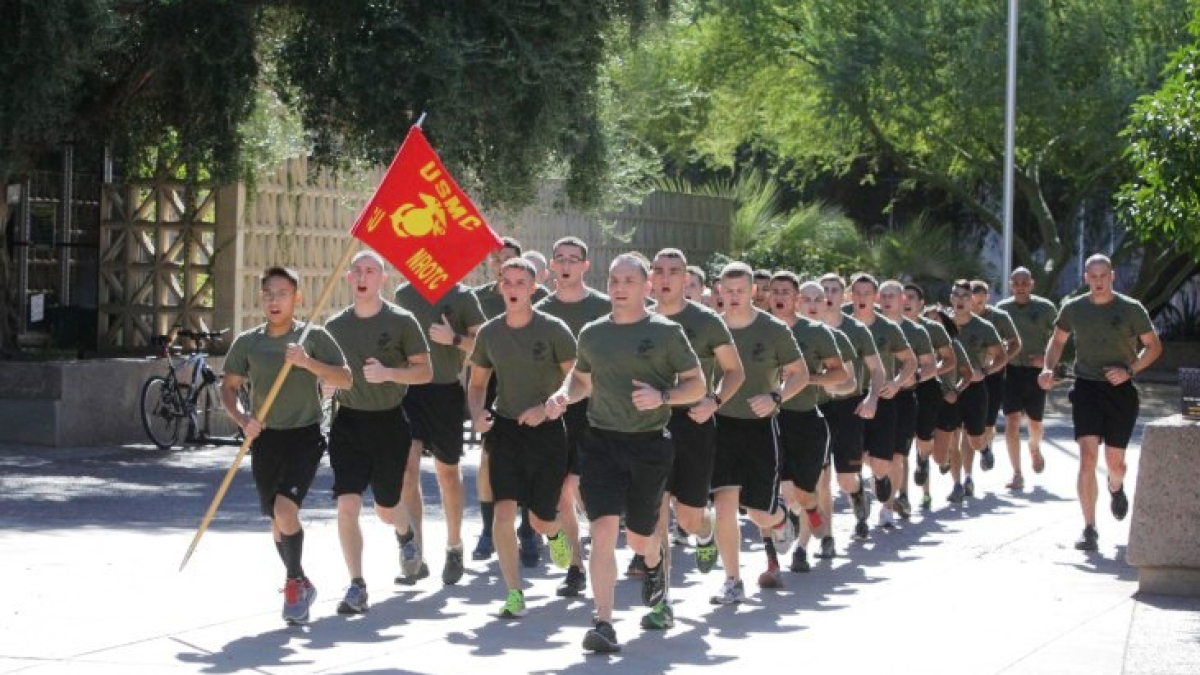 Naval ROTC celebrate Marine Corps 238th birthday with 238 mile relay.
