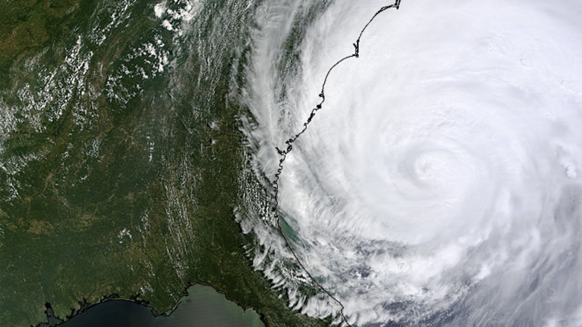 Satellite image of Hurricane Irene.