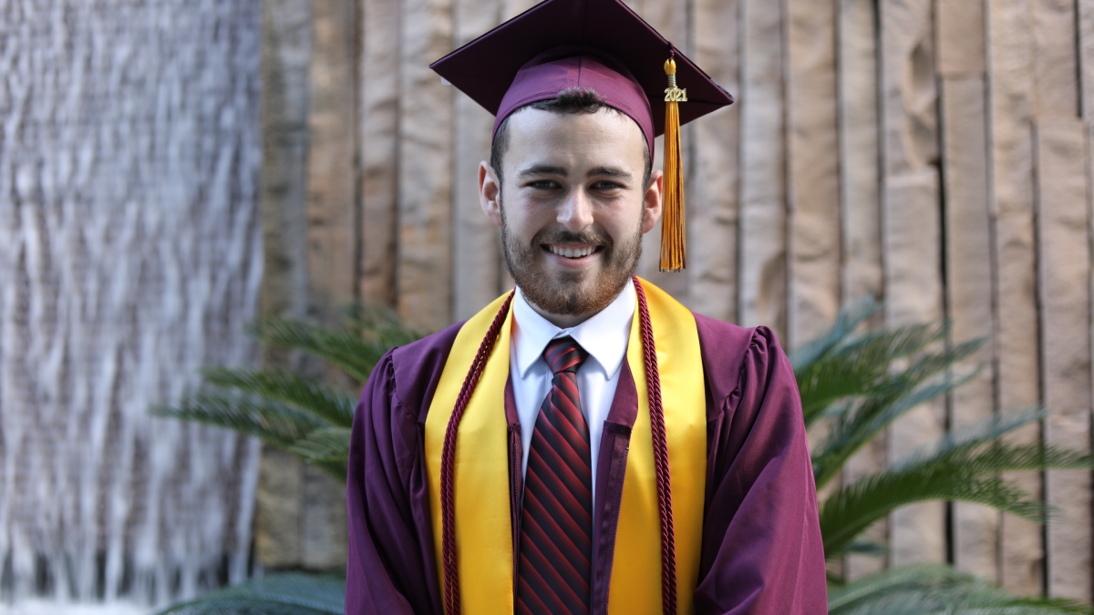 Parker Cohensitt becomes the first Technological Leadership graduate.
