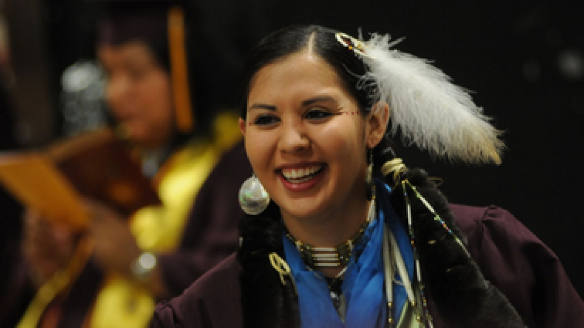 American Indian woman smiling