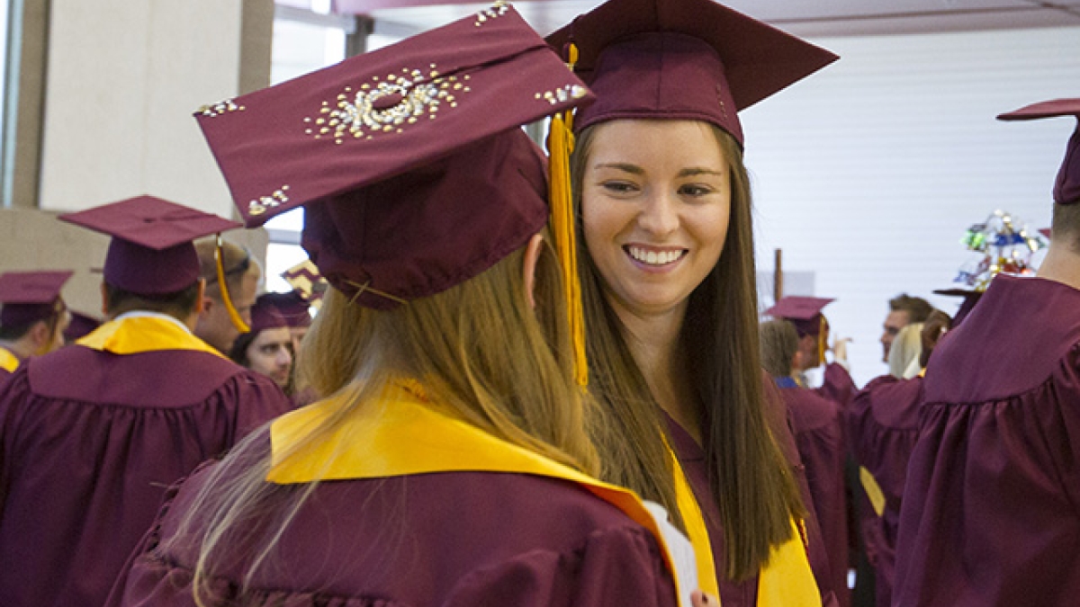 ASU student Anna Witcraft at graduation
