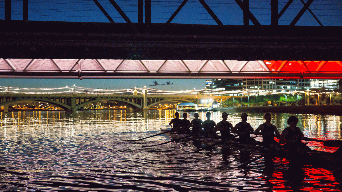 ASU rowing team practices before dawn