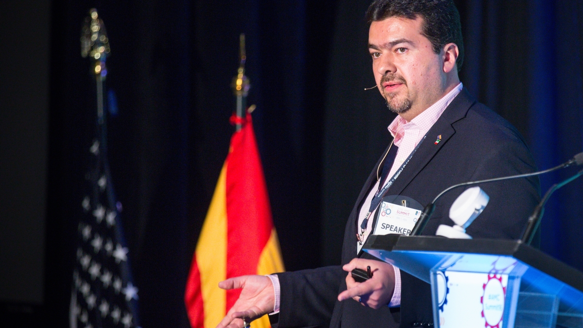 Mexico undersecretary Leonardo Beltran Rodriguez speaks at an energy conference in Scottsdale.