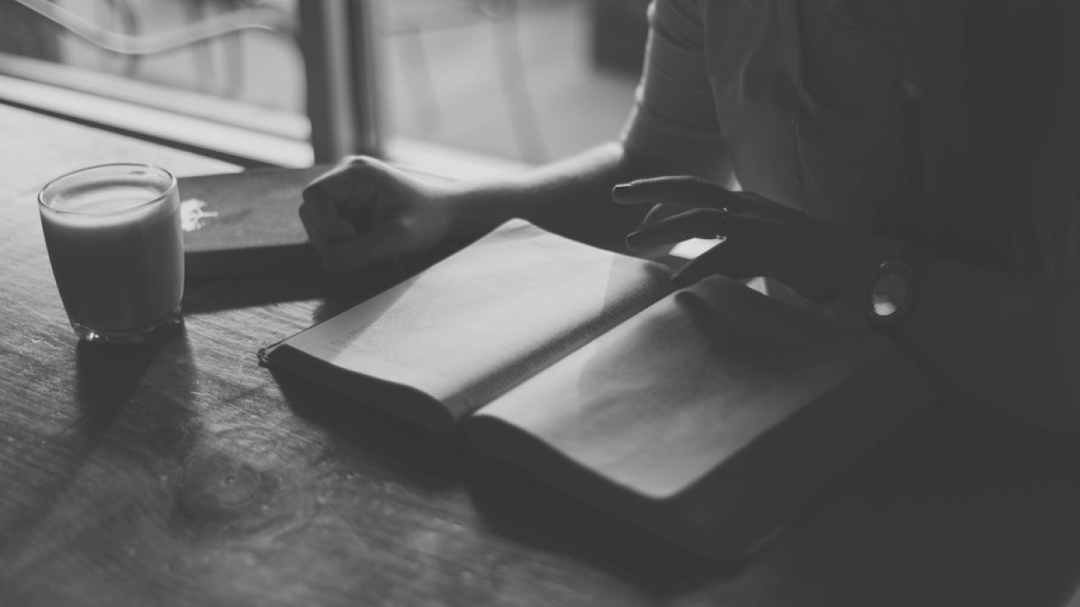 open book on table