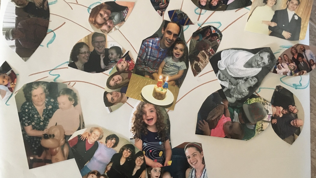 student project collage of family photos
