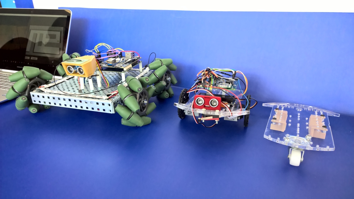 lineup of robots on a table