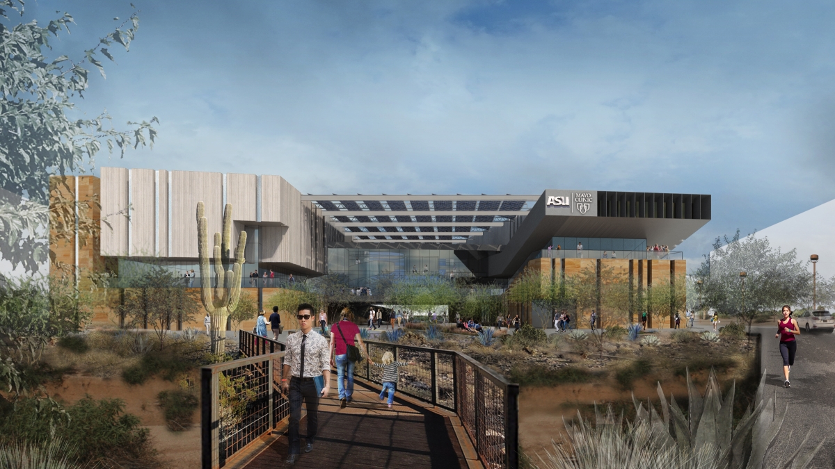 Artist rendering of the future Mayo ASU Alliance for Health Care building