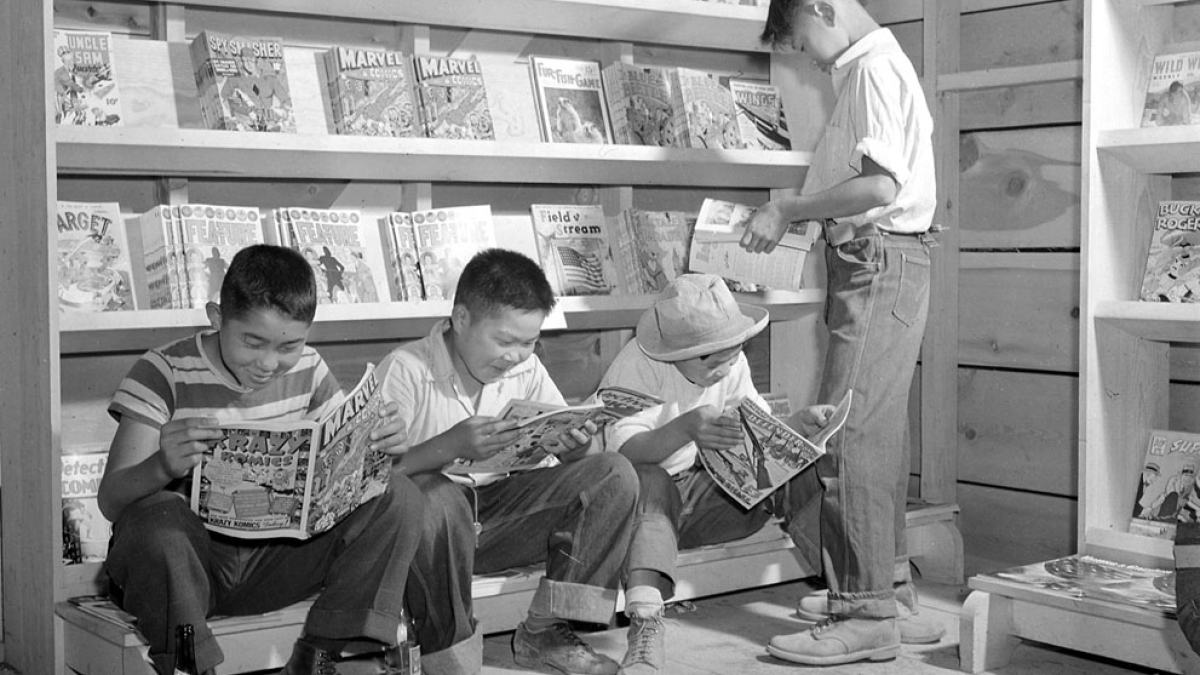 Japanese-American boys in an internment camp