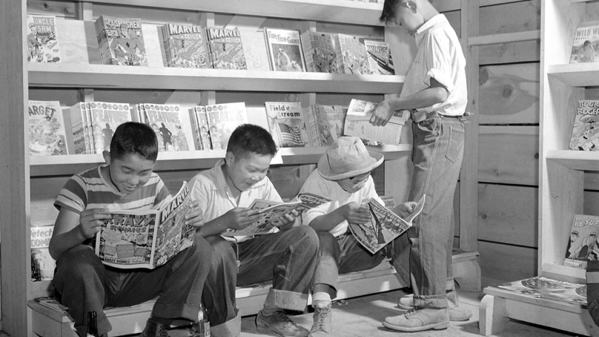Japanese-American boys in an internment camp