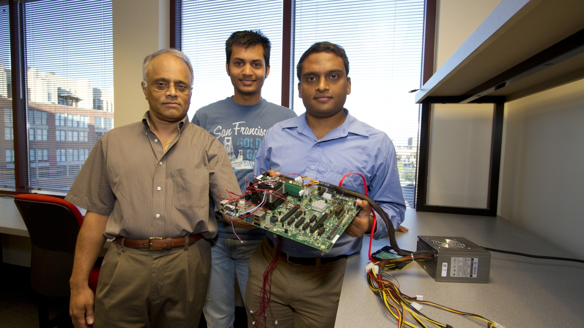 Sarma Vrudhula, recently named an IEEE Fellow, has discovered techniques to save energy in our digital devices without sacrificing performance. Photography: Jessica Hochreiter/ASU