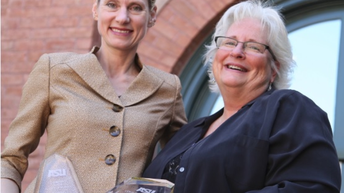 ASU dean Marlene Tromp and director of academic advising Cathy Kerrey