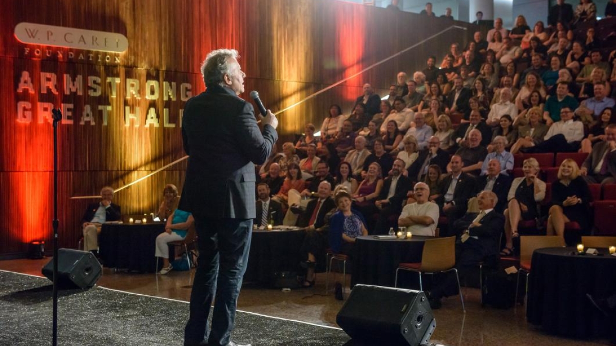 Comedian Paul Reiser performs at the W. P. Carey Foundation Armstrong Great Hall