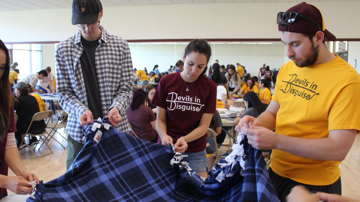 Students volunteer at Devils in Disguise 2019