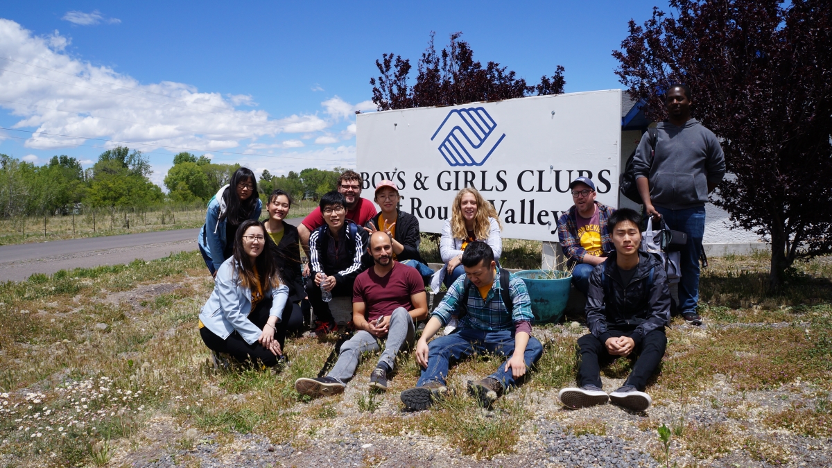 Photo of design students at the Boys and Girls Club of Round Valley