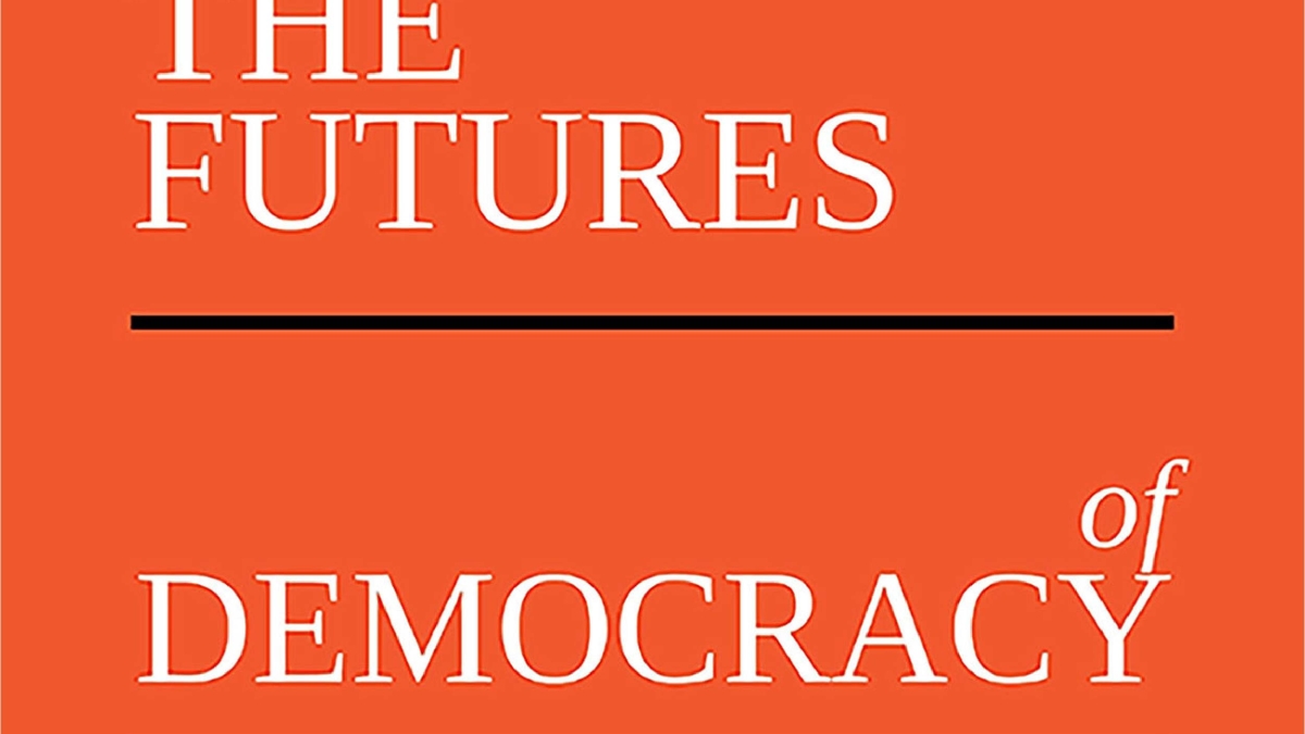 The "Futures of Democracy" podcast logo. It reads: "The Futures of Democracy; Nicole Anderson & Julian Knowles."