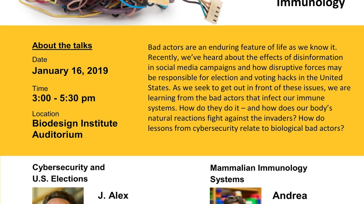 Dialogues in Complexity, Protecting Against Bad Actors event flyer