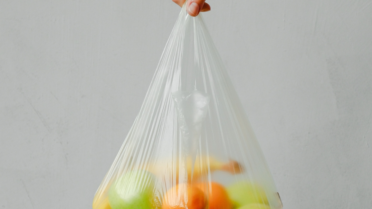fruit in a plastic bag