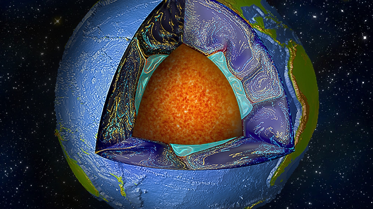 Cutaway of Earth's surface