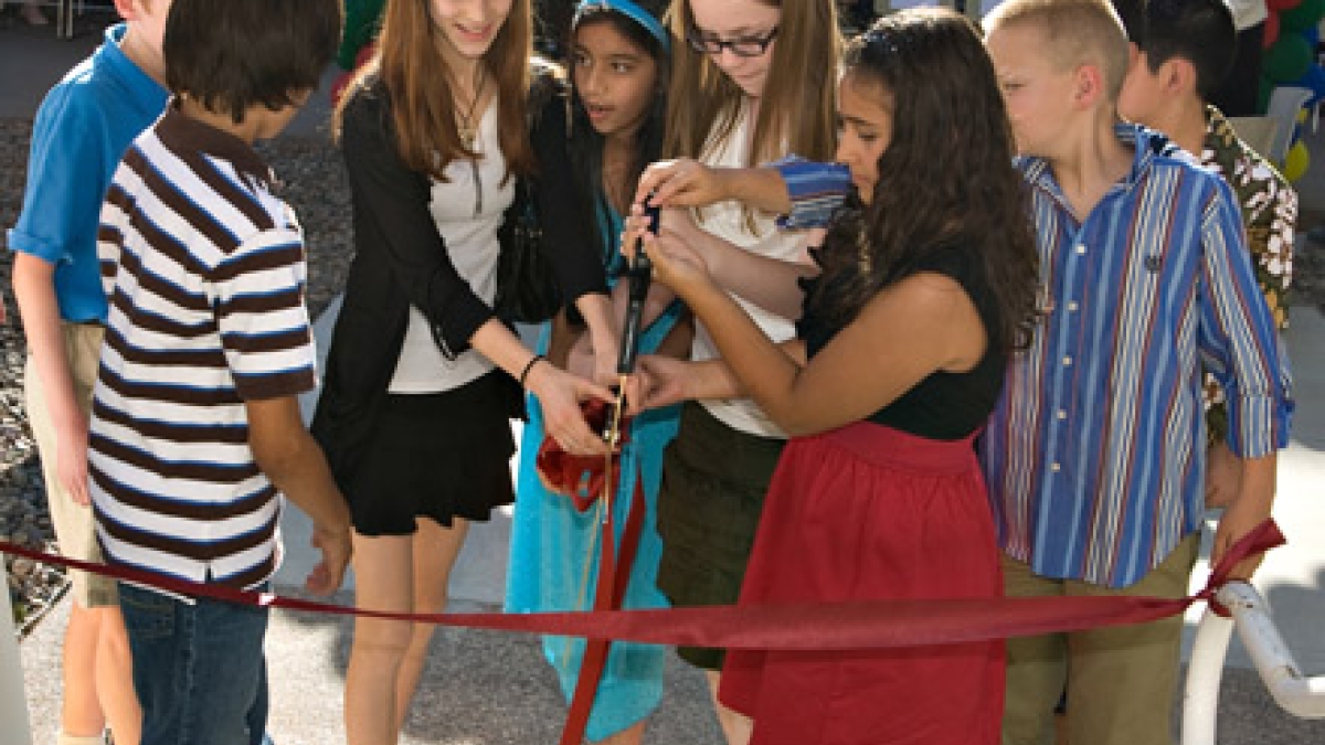 Ribbon cutting for Herberger Academy